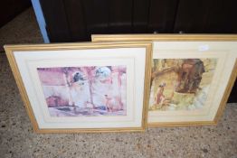 SIR WILLIAM RUSSELL FLINT, TWO COLOURED PRINTS, F/G