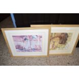 SIR WILLIAM RUSSELL FLINT, TWO COLOURED PRINTS, F/G