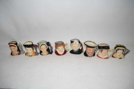 ROYAL DOULTON CHARACTER JUGS HENRY VIII AND HIS WIVES (8)