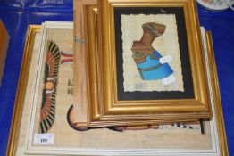 COLLECTION OF EGYPTIAN PAPYRUS PICTURES