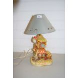 PLASTER WORK BASED TABLE LAMP MARKED MOUSE INN