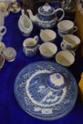 VARIOUS BLUE AND WHITE TABBLE WARES
