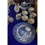 VARIOUS BLUE AND WHITE TABBLE WARES