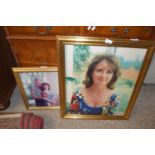 TWO MODERN GILT FRAMED PHOTOGRAPHIC PORTRAITS