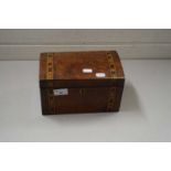 19TH CENTURY WALNUT VENEERED TEA CADDY