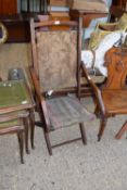 LATE 19TH CENTURY FOLDING CHAIR (FOR RESTORATION)