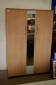 MID-CENTURY LIGHT OAK WARDROBE BY ADVANCE FURNITURE, 122CM WIDE