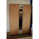 MID-CENTURY LIGHT OAK WARDROBE BY ADVANCE FURNITURE, 122CM WIDE