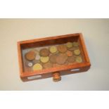 BOX VARIOUS VINTAGE COPPER PENNIES AND OTHER COINAGE