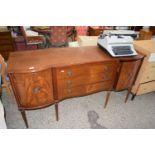 REPRODUCTION MAHOGANY TWO-DOOR THREE DRAWER SIDEBOARD