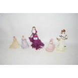 FIVE COALPORT FIGURINES TO INCLUDE 'FOREVER TRUE' AND 'GOLDEN AGE' (5)