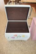 SMALL FLORAL PAINTED STORAGE TRUNK 50CM WIDE