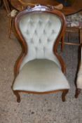 VICTORIAN STYLE BUTTON BACK NURSING OR SIDE CHAIR