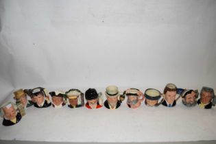 TWELVE ROYAL DOULTON CHARACTER JUGS TO INCLUDE THE GRADUATE, THE GARDENER, JOHN DOULTON, NORTH