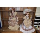 TWO LARGE MODERN LEONARDO COLLECTORS DOLLS, 'CHARLOTTE' AND 'KATHLEEN'