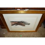 LUKE SYKES, 'THE CAMBRIDGESHIRE NEW YEARS DAY ASHWELL BURY HUNT', COLOURED PRINT, SIGNED IN