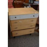 RETRO LIGHT OAK CHEST OF FOUR DRAWERS BY LIMELIGHT, 78CM WIDE