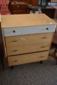 RETRO LIGHT OAK CHEST OF FOUR DRAWERS BY LIMELIGHT, 78CM WIDE