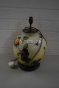 LARGE FRUIT DECORATED TABLE LAMP