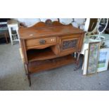 LATE VICTORIAN AMERICAN WALNUT SIDEBOARD WITH CARVED DECORATION, 119CM WIDE