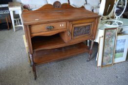 LATE VICTORIAN AMERICAN WALNUT SIDEBOARD WITH CARVED DECORATION, 119CM WIDE