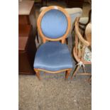 BLUE UPHOLSTERED SIDE CHAIR