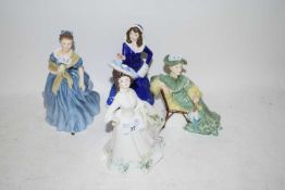 FOUR DOULTON FIGURINES TO INCLUDE 'ADELE', 'FIRST BLOOM' ETC (4)