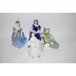 FOUR DOULTON FIGURINES TO INCLUDE 'ADELE', 'FIRST BLOOM' ETC (4)