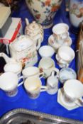 ASSORTED CERAMICS TO INCLUDE A RANGE OF ROYALTY COMEMORATIVE MUGS