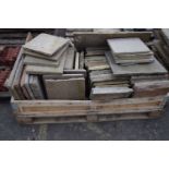 Large quantity of paving slabs of varying and mixed sizes