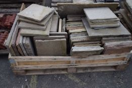 Large quantity of paving slabs of varying and mixed sizes