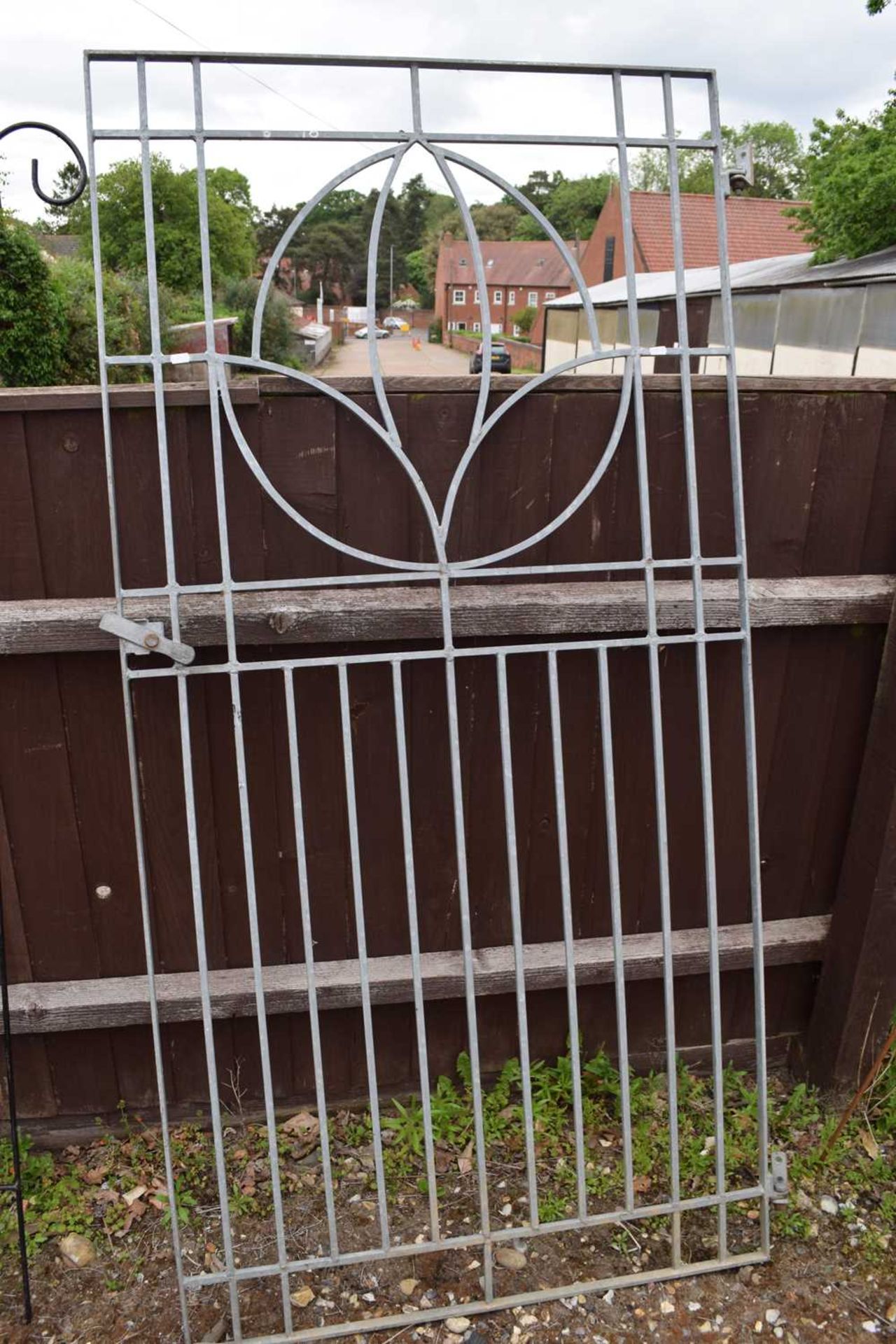 Metal garden gate, width approx 92cm, height 180cm