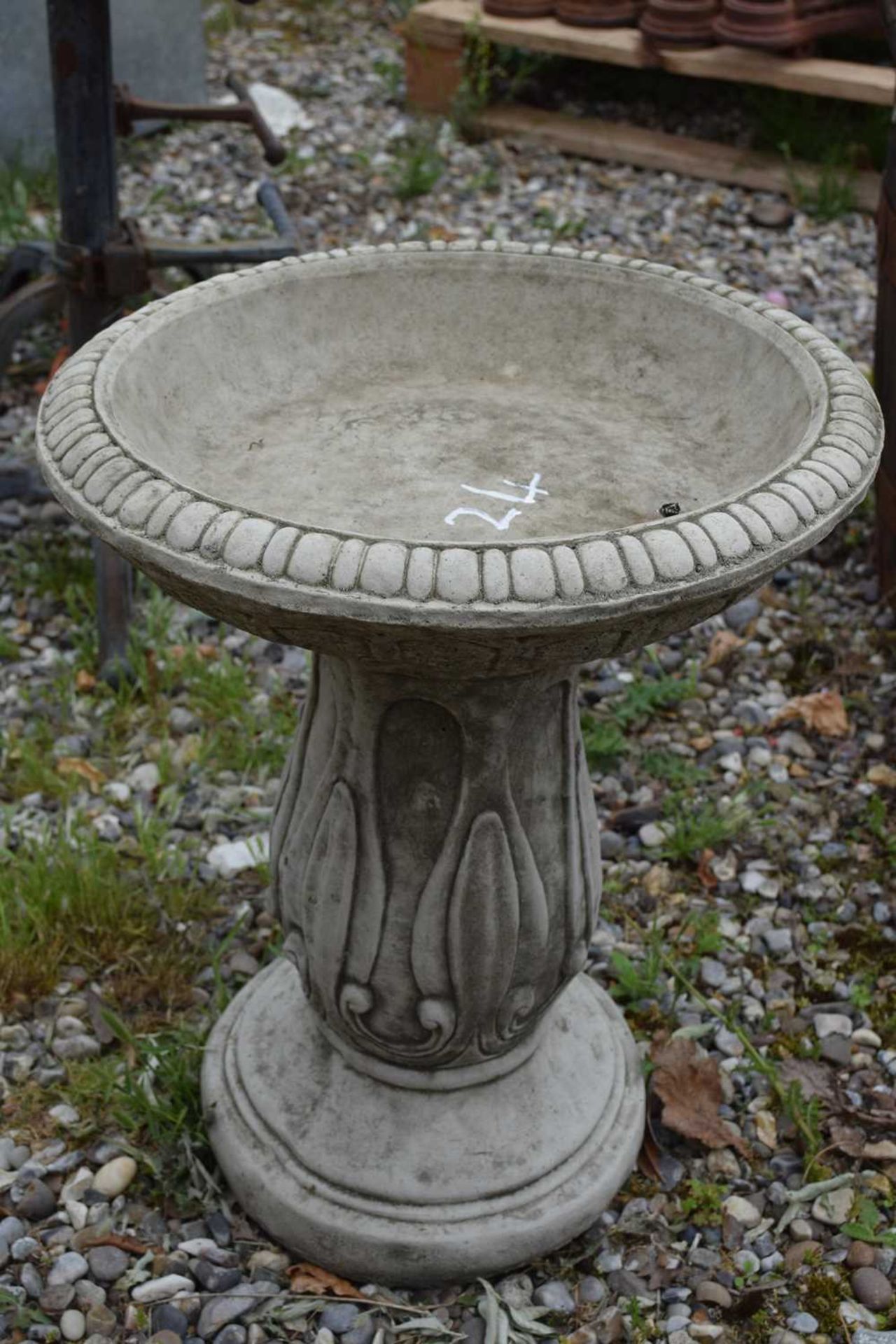 Composite bird bath, height approx 50cm - Image 2 of 2