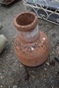 Small terracotta chiminea, height 45cm