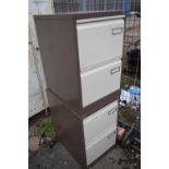 Pair of filing cabinets, height 70cm