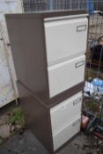 Pair of filing cabinets, height 70cm