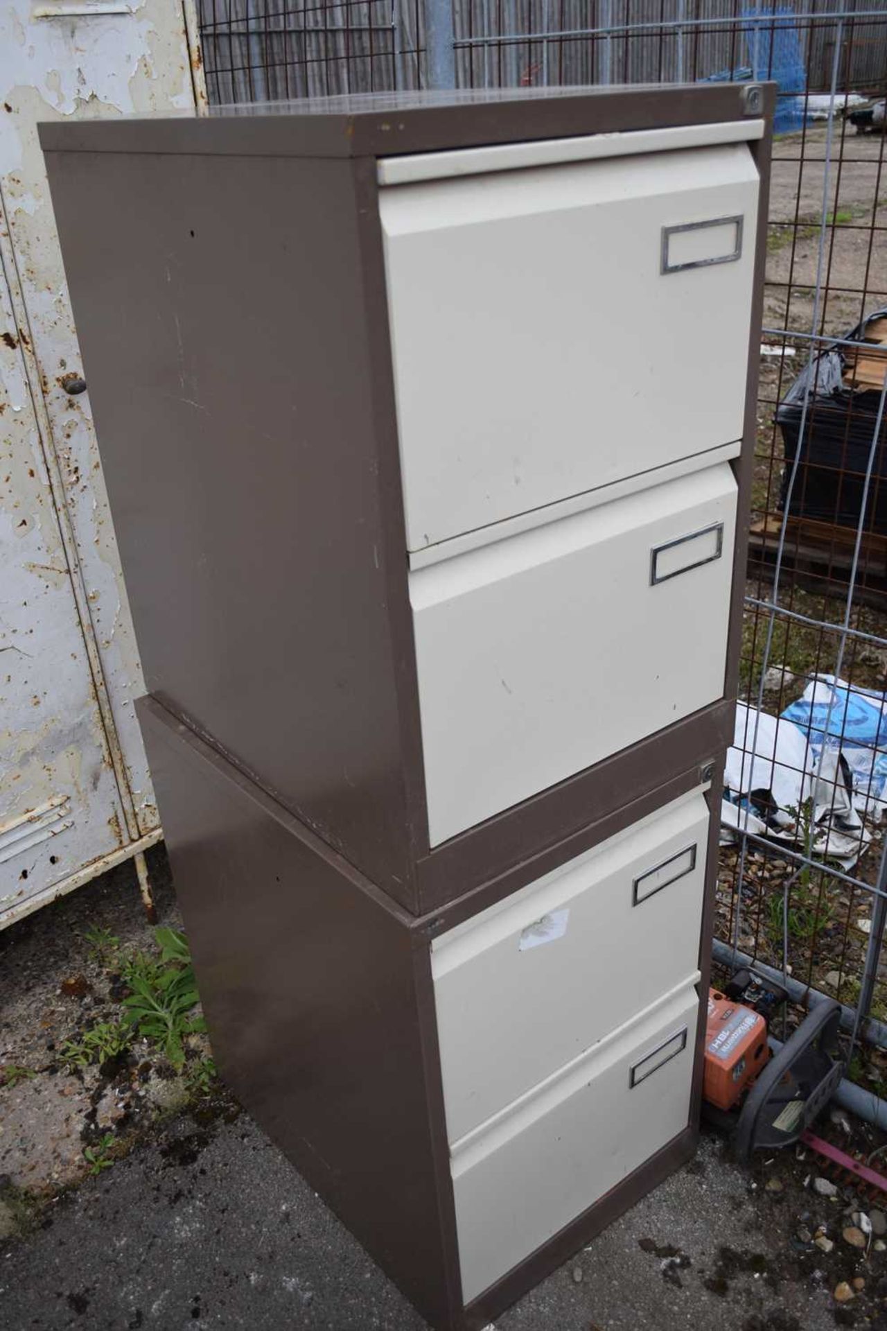 Pair of filing cabinets, height 70cm