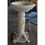 Composite garden bird bath, height 70cm