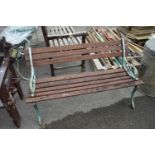 Wooden garden bench with cast iron ends, width 120cm