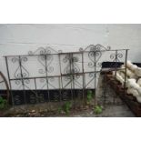 Set of decorative metal gates, individual gate width 150cm, total height approx 100cm