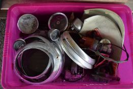 Mixed box of vintage car spares