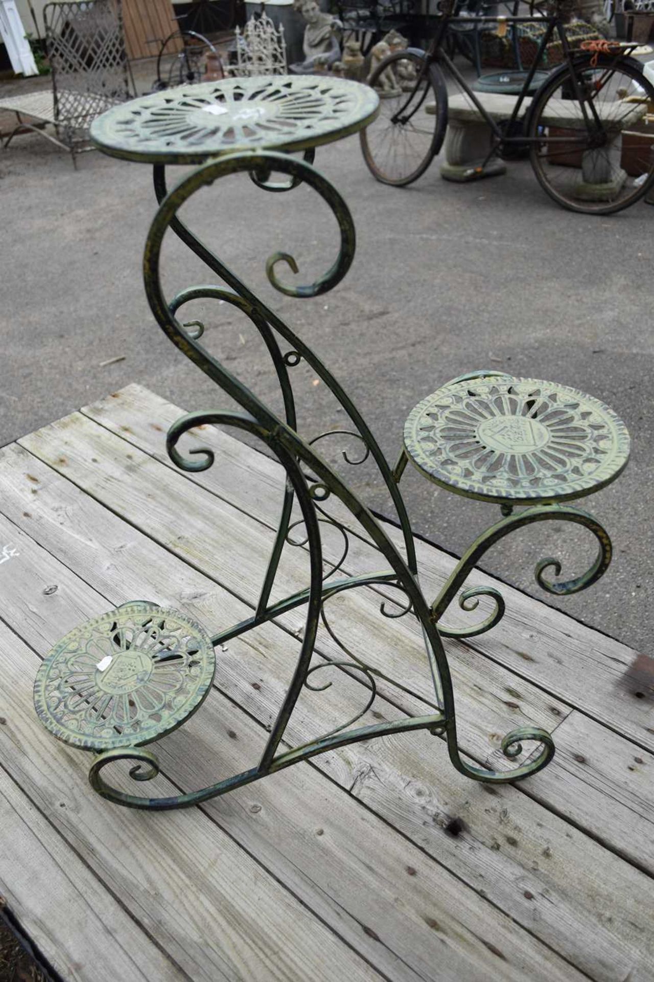 Metal plant stand, height 70cm