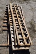 Three lengths of fencing trellis topper, lengths up to approx 180cm