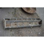 Metal feed trough, width approx 120cm