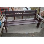 Wooden garden bench, width approx 165cm