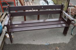 Wooden garden bench, width approx 165cm