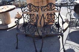 Pair of cast chairs