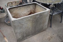 Galvanised water tank, height 70cm, width 95cm, depth 68cm