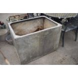 Galvanised water tank, height 70cm, width 95cm, depth 68cm