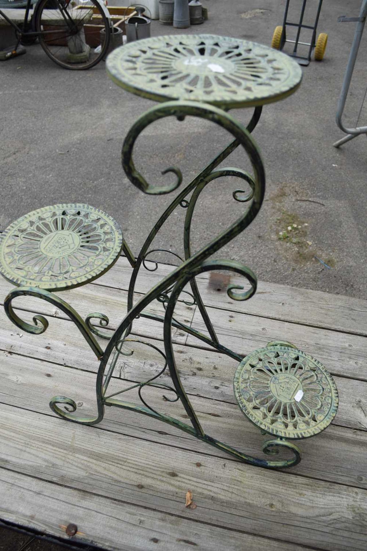 Metal plant stand, height 70cm - Image 2 of 2